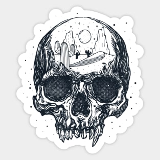 Space Skull Desert Esoteric Cosmos Sticker